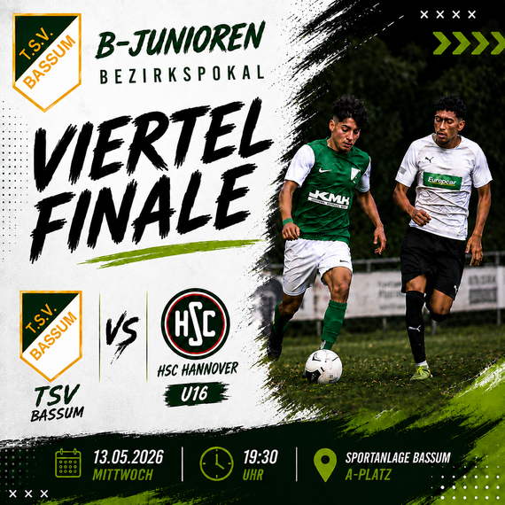 Pokalabend in Bassum: U17 fordert Top-Team aus Hannover