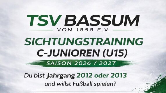 Sichtungstraining C-Junioren (U15) – Saison 2026/2027