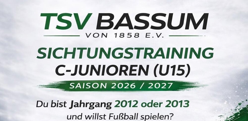 Sichtungstraining C-Junioren (U15) – Saison 2026/2027