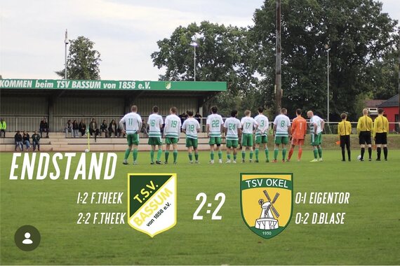 1.Herren dreht ein 0:2 gegen den TSV Okel