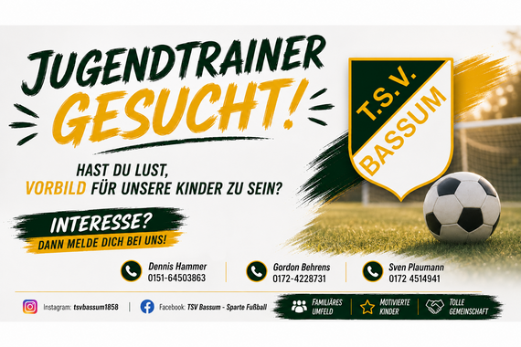 Jugendtrainer gesucht – Werde Teil der TSV-Familie